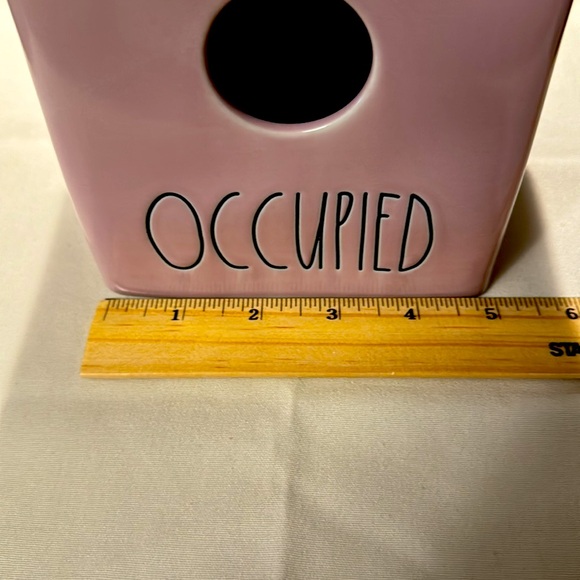 Rae Dunn Birdhouse Light Purple “Occupied” New Excellent Condition - Picture 5 of 6